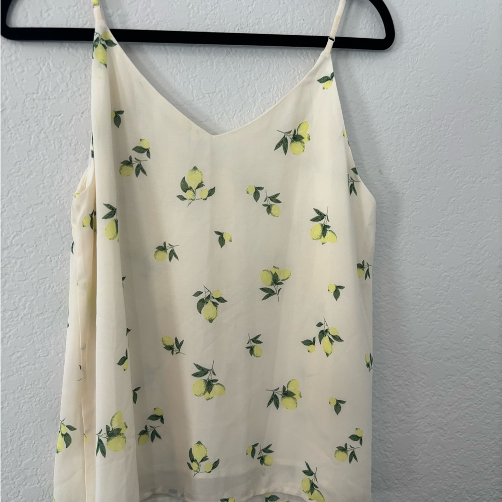 Sophie Rue Cream Lemon Buttoned Sleeveless Camisole - Picture 5 of 6